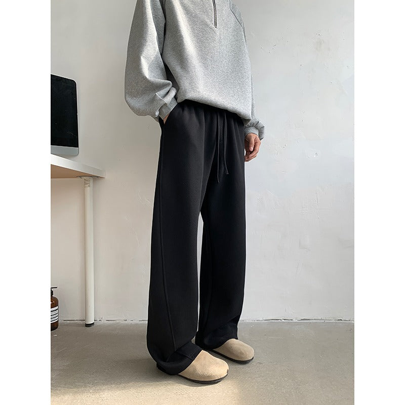 High street curved knife casual pants for men in spring
