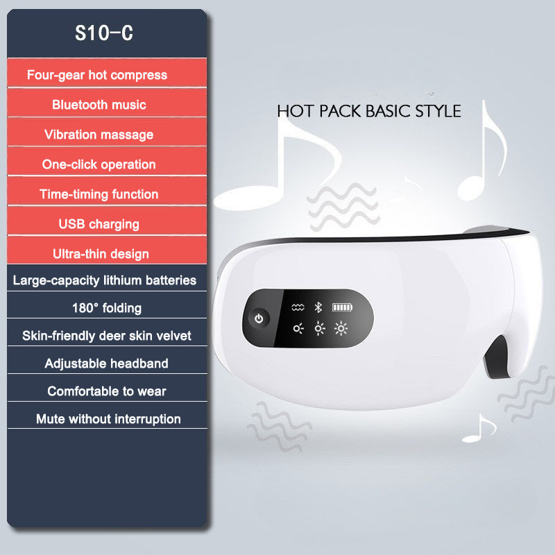 Eye Massager Mask – Heated Eye Compress with 36 Massage Techniques & Moisturizing Effect