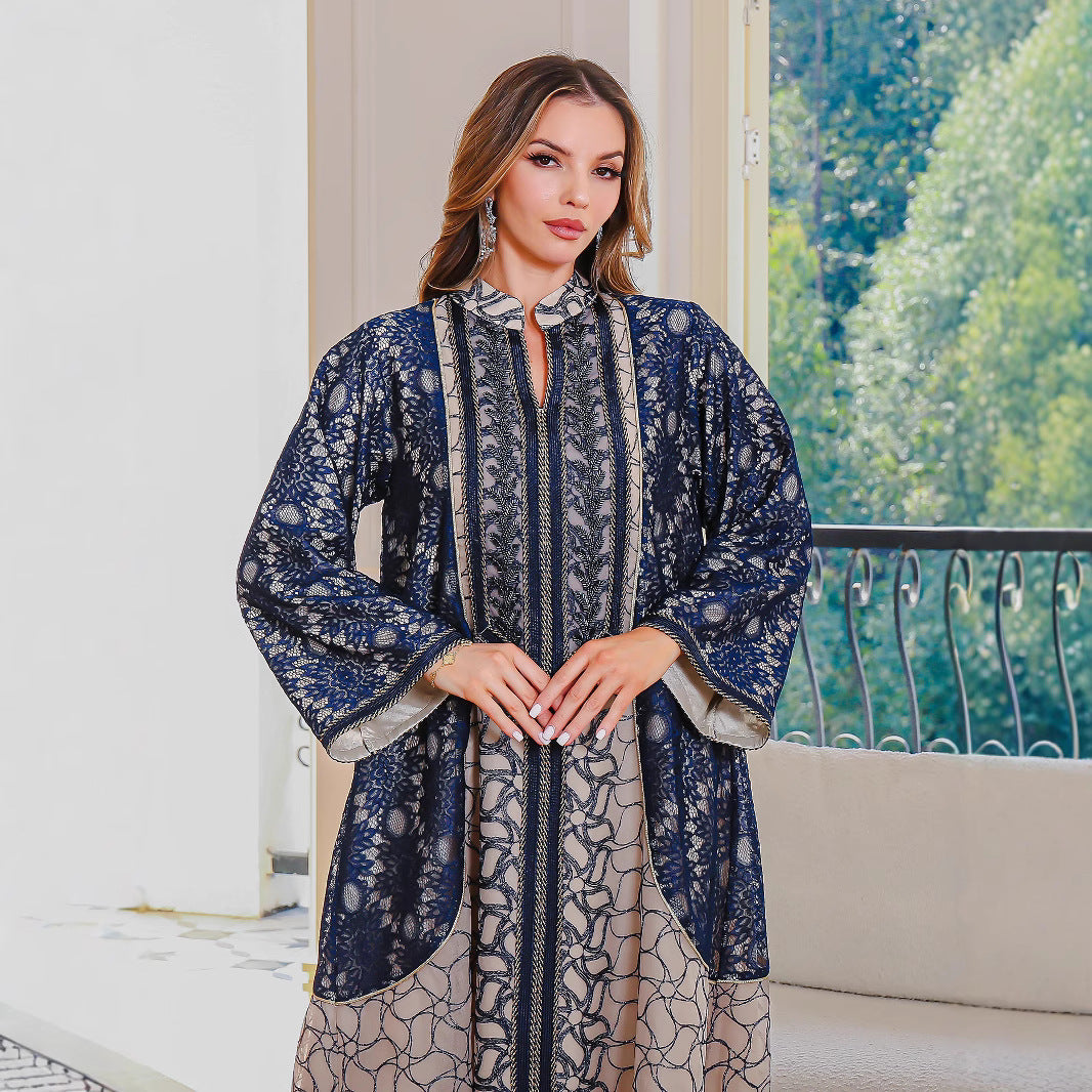 Embroidered robe Middle Eastern clothing Muslim women's clothing