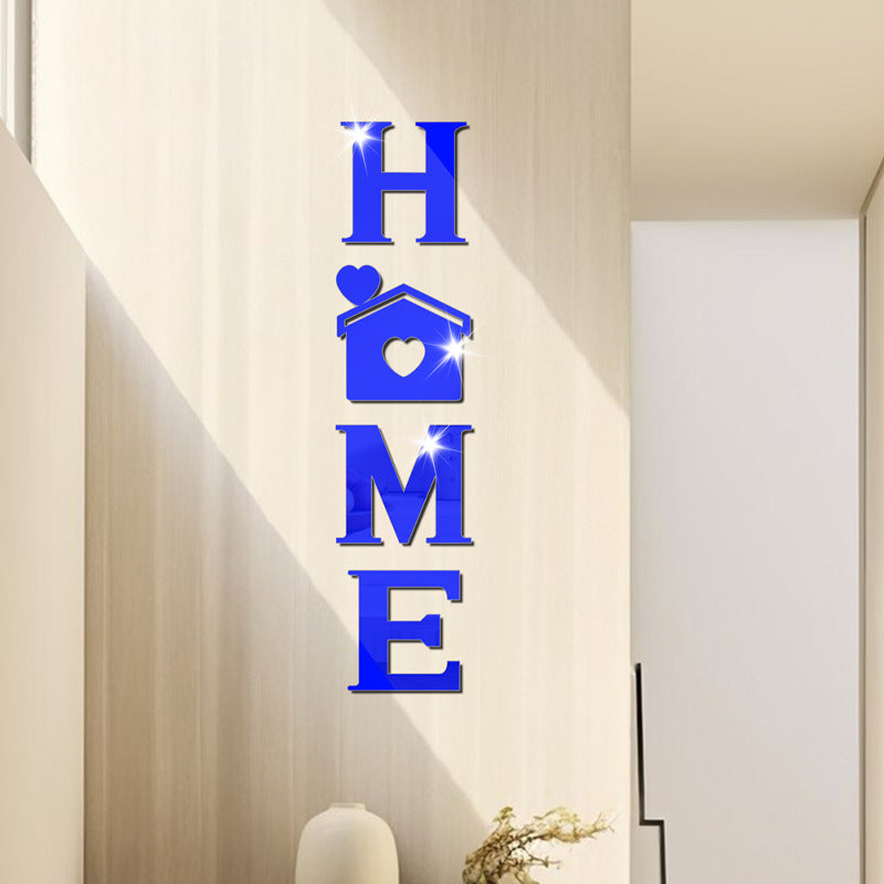 Acrylic Mirror Stickers: Home House Love Combo Bestseller Shein Soft Mirror Decorative Wall Stickers with Letter Hearts