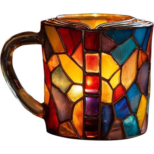 Painted Book Lover Mug – Unique 3D Resin Novelty Coffee Mug for Readers & Gift Collectors