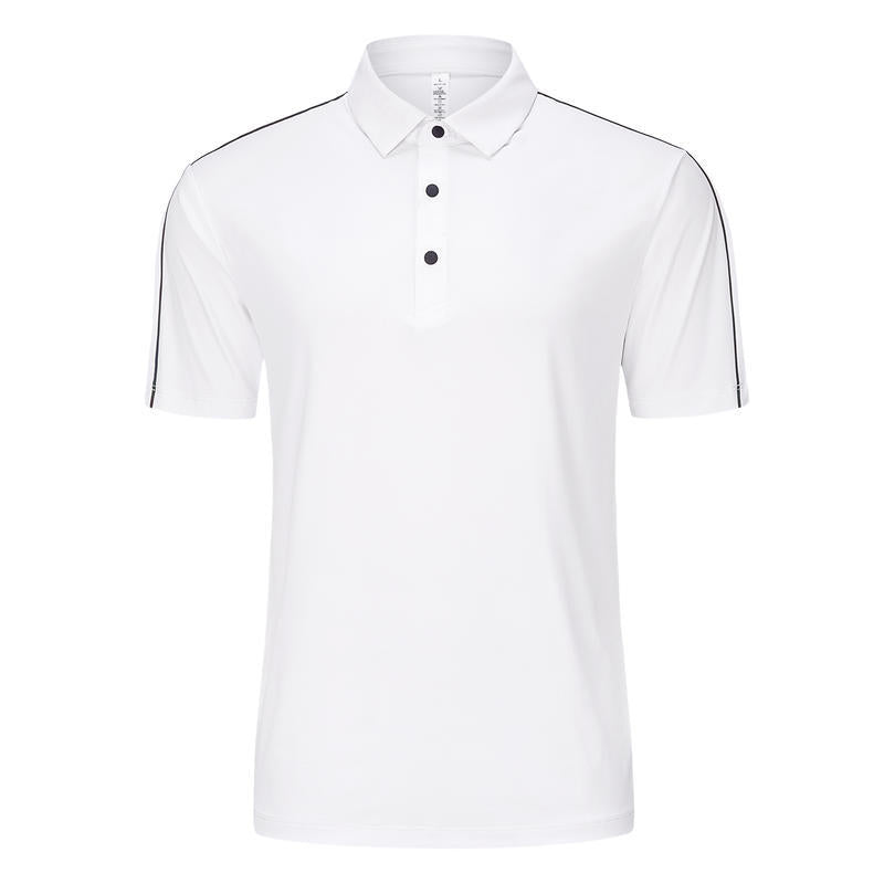 Summer new collar solid color sport polo shirt women's T-shirt ice sensitive elastic work clothes short sleeved quick drying T-shirt