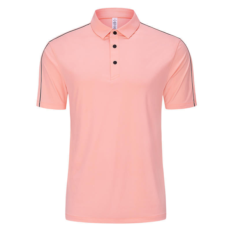 Summer new collar solid color sport polo shirt women's T-shirt ice sensitive elastic work clothes short sleeved quick drying T-shirt
