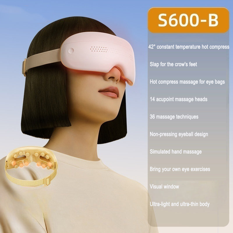 Eye Massager Mask – Heated Eye Compress with 36 Massage Techniques & Moisturizing Effect