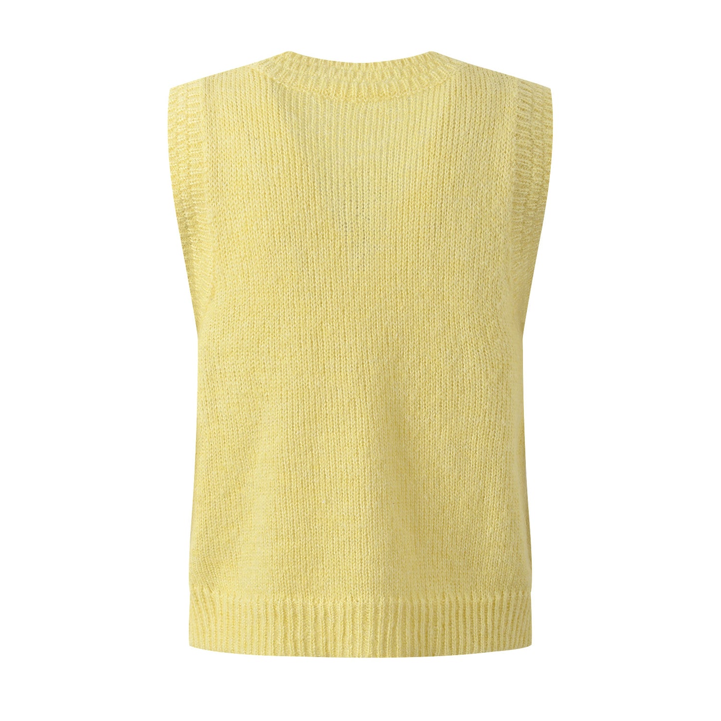 Early autumn new bow decoration niche design single breasted knitted vest short top for women