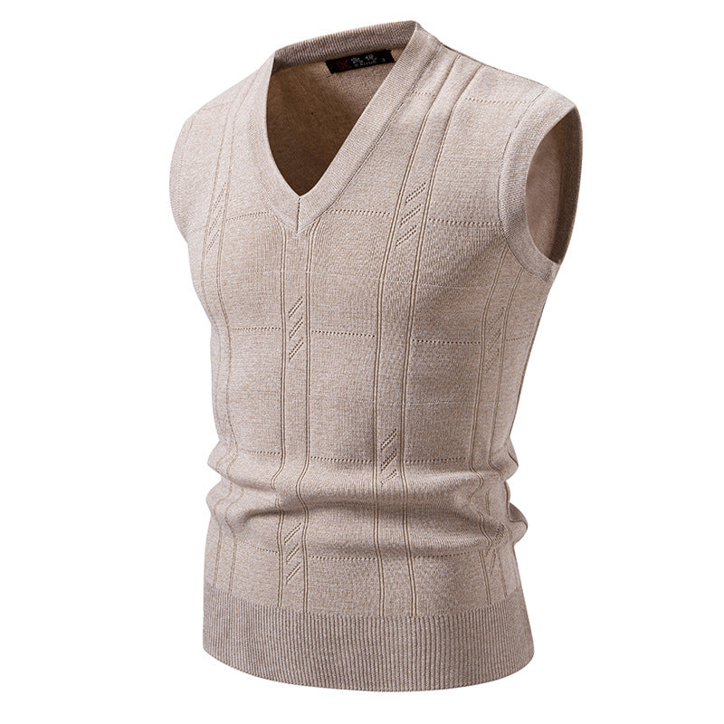 Trend Twist Knit Sweater Version V-Neck Casual Vest