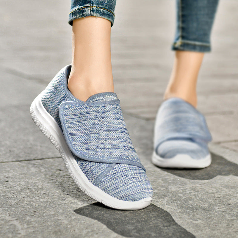 Mesh lightweight breathable Velcro women's shoes casual single shoes comfortable sports shoes for women