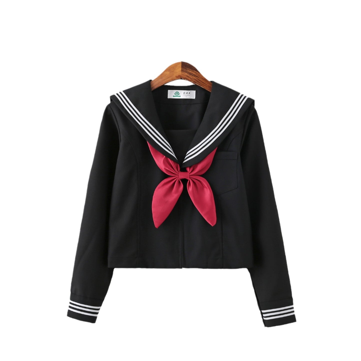 Black Three Books JK Uniform Genuine Basic Edition Dark Bad Girl Sailor Uniform Academy Style Middle Uniform Class Uniform Set