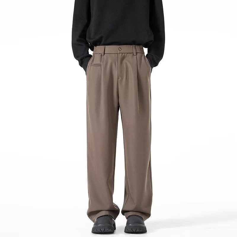 Casual hanging loose wide leg suit pants
