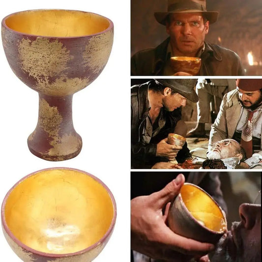 Indiana Jones Holy Grail Cup – Vintage 1:1 Prop Replica Resin Trophy