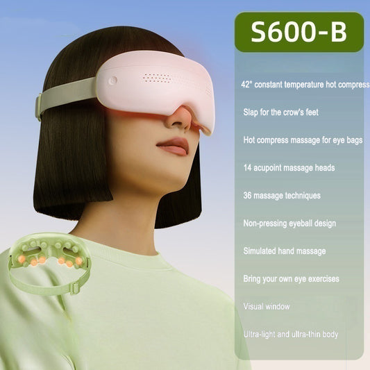 Eye Massager Mask – Heated Eye Compress with 36 Massage Techniques & Moisturizing Effect