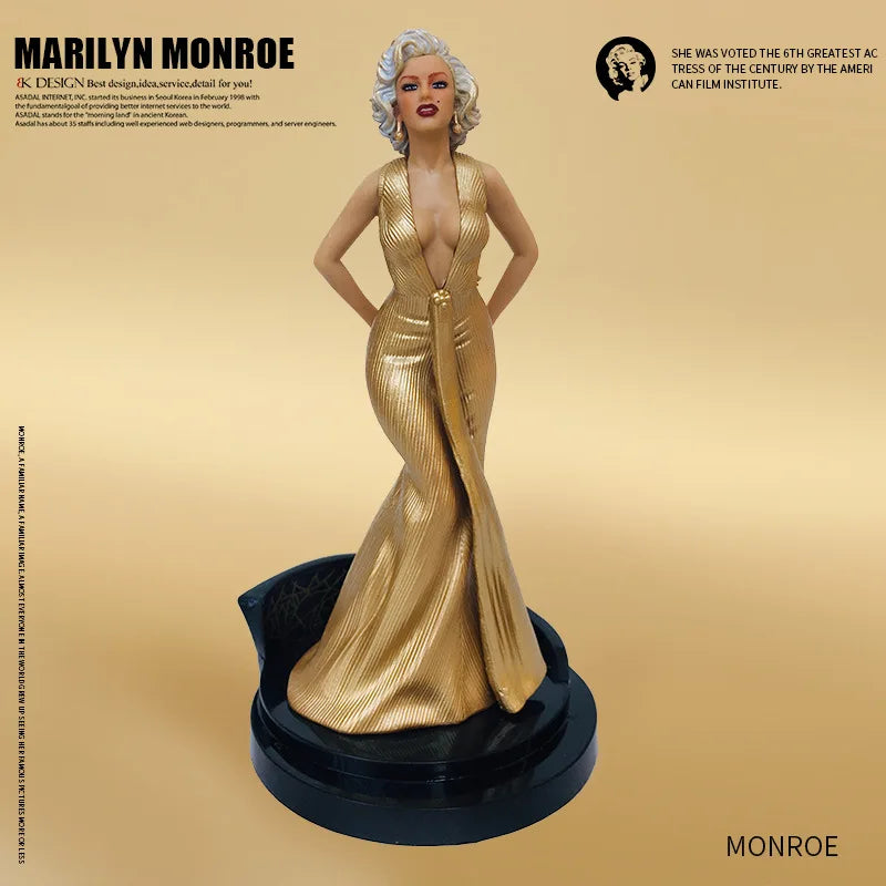 Anitrendy- Hot toys Marilyn Monroe beautiful woman Immovable statue With base cake Pendant Collectible decoration Model Toy Figures gifts