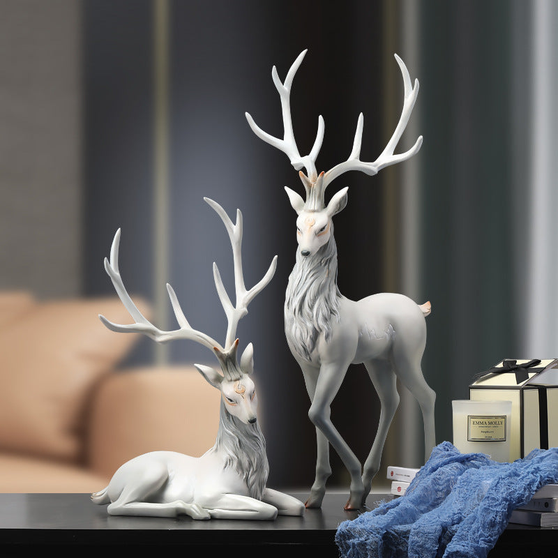 Elk ornaments foyer home decor creative furnishings TV wine cabinet decorations housewarming gifts