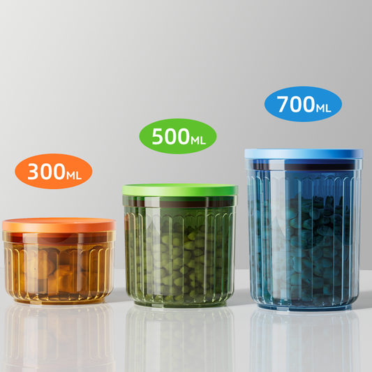 Lottojia Airtight Storage Containers – 300ml / 500ml / 700ml for Coffee Beans, Tea, and Home Storage O Series