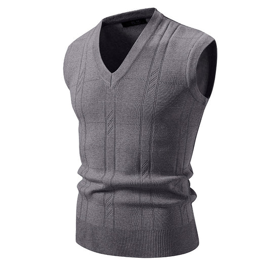 Trend Twist Knit Sweater  Version V-Neck Casual Vest