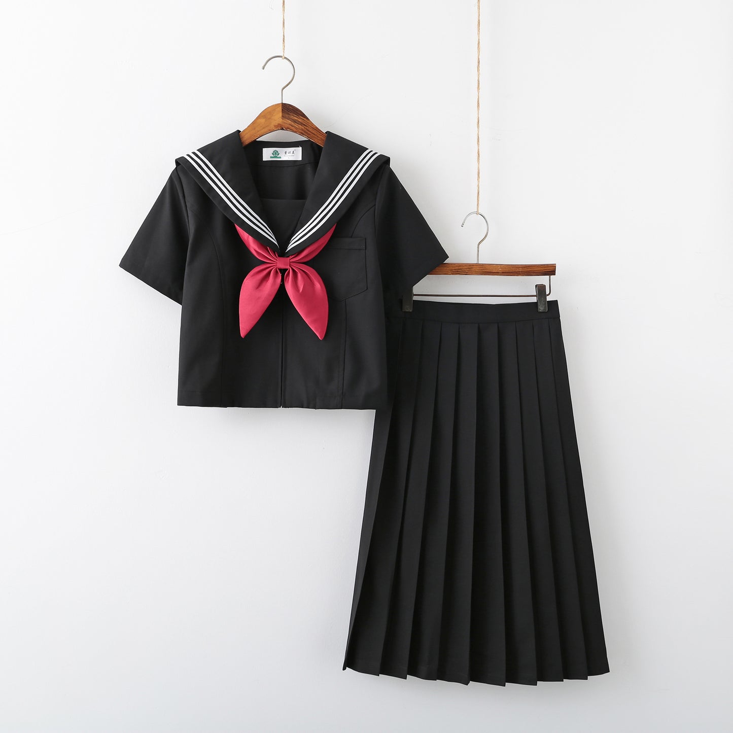 Black Three Books JK Uniform Genuine Basic Edition Dark Bad Girl Sailor Uniform Academy Style Middle Uniform Class Uniform Set