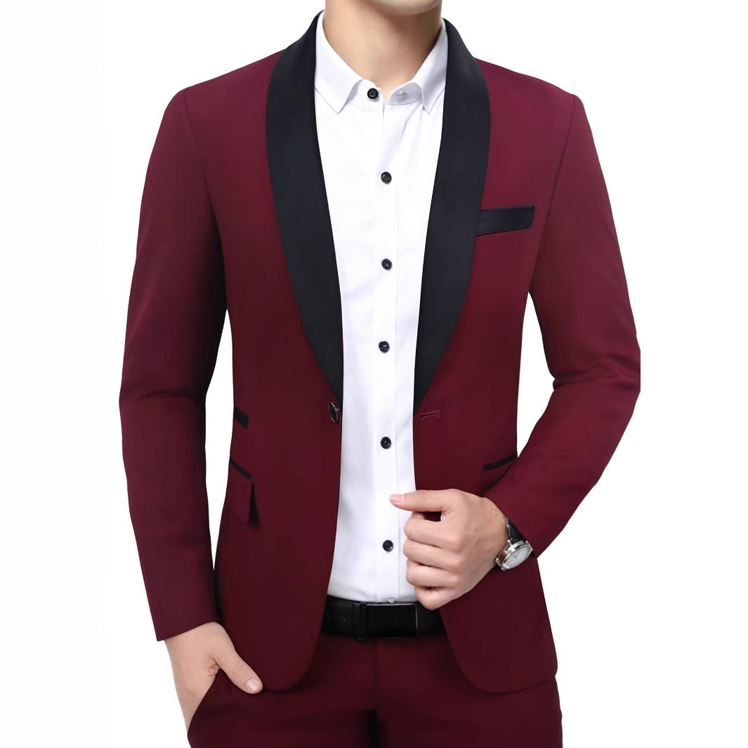 Banquet Dress Shirt Men's Suit Jacket Business Blazer Groom Wedding Suit