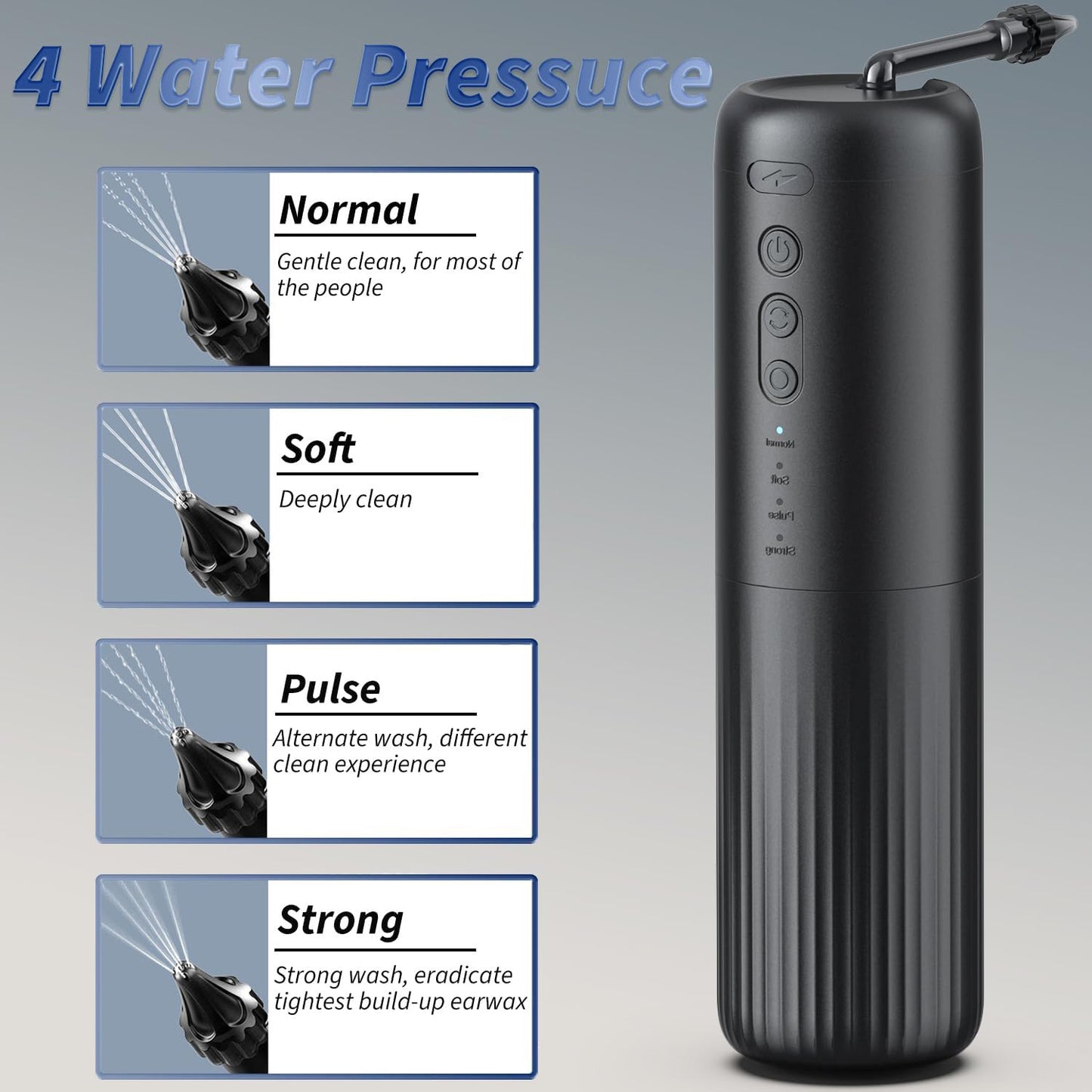 Electric Ear Washing Machine – Gentle Electric Ear Wax Cleaner- 4 Modes | 2000 MaH Battery