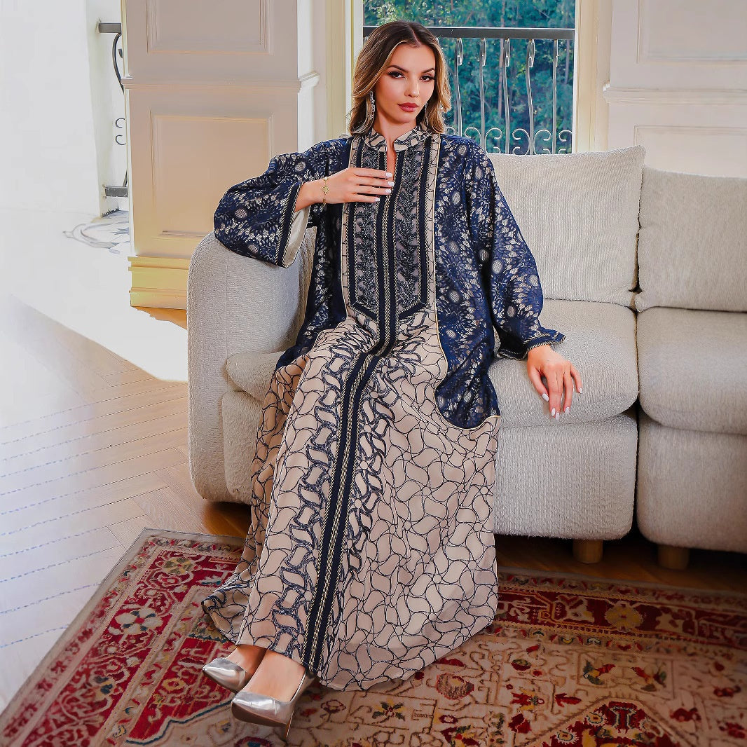 Embroidered robe Middle Eastern clothing Muslim women's clothing