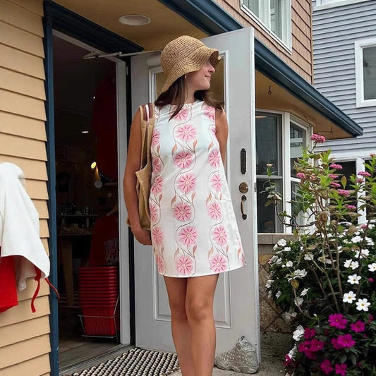 Women's Sleeveless Printed Short Dress