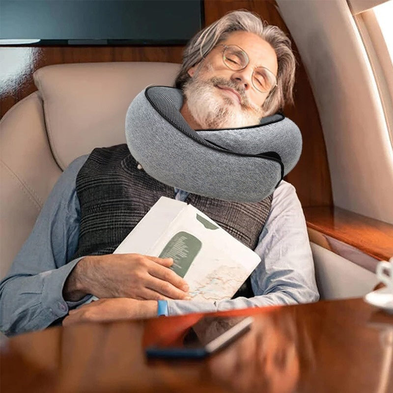 Anitrendy-Memory Foam Travel Neck Pillow – Velcro Style Travel Pillow For Flight