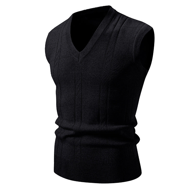 Trend Twist Knit Sweater Version V-Neck Casual Vest