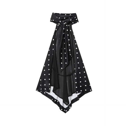 Women's Clothing INS Internet Celebrity Retro Black and White Polka Dot Sleeveless Vest Top
