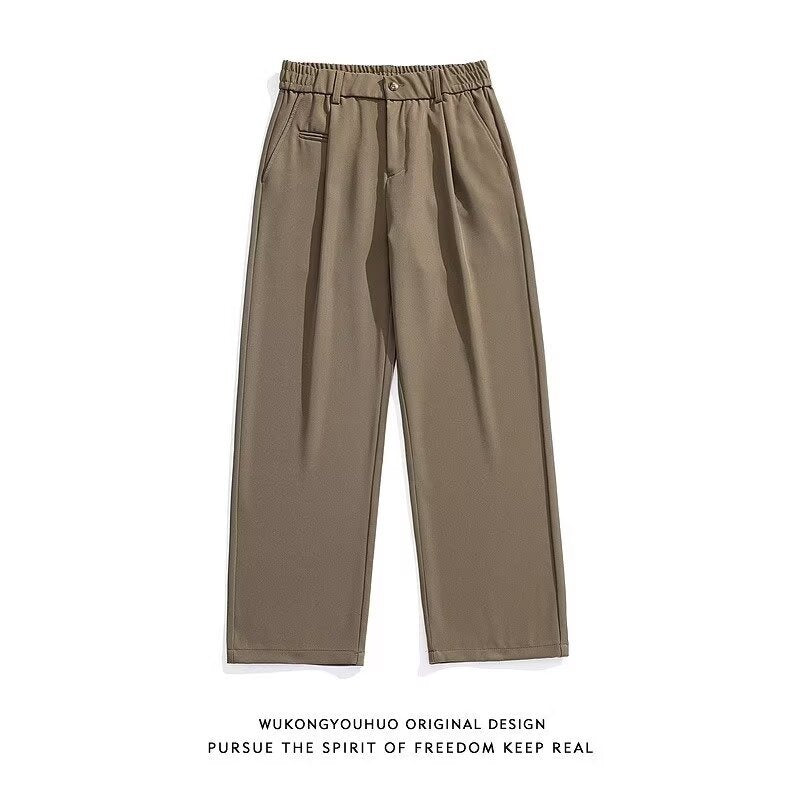 Casual hanging loose wide leg suit pants