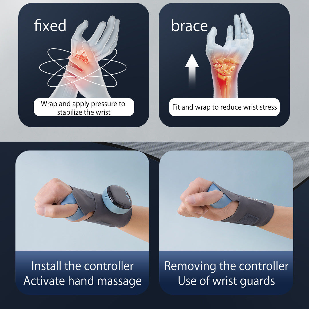 Rechargeable Heated Wrist Massager for Tendonitis, TFCC Strain & Sports