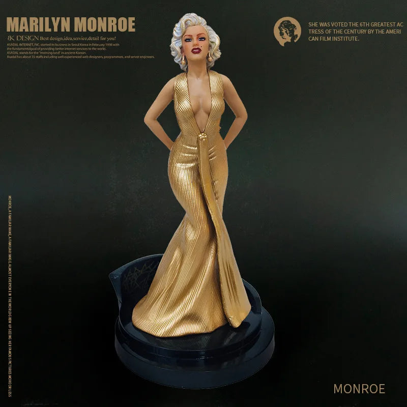 Anitrendy- Hot toys Marilyn Monroe beautiful woman Immovable statue With base cake Pendant Collectible decoration Model Toy Figures gifts