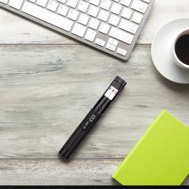 High Power Rechargeable Laser Pointer Pen – Green, Red & Violet Beam with USB Charging