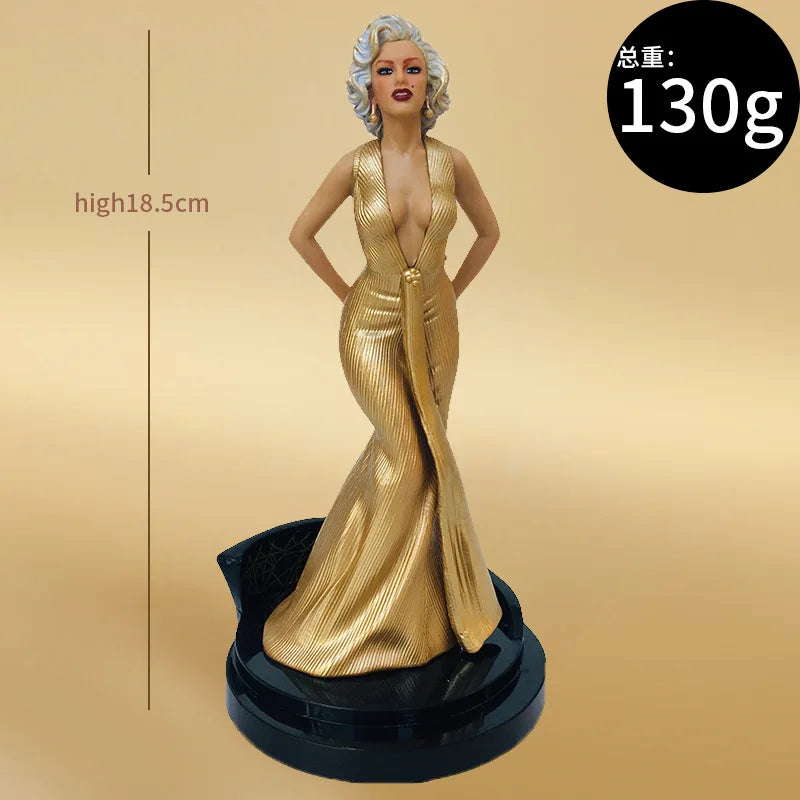 Anitrendy- Hot toys Marilyn Monroe beautiful woman Immovable statue With base cake Pendant Collectible decoration Model Toy Figures gifts