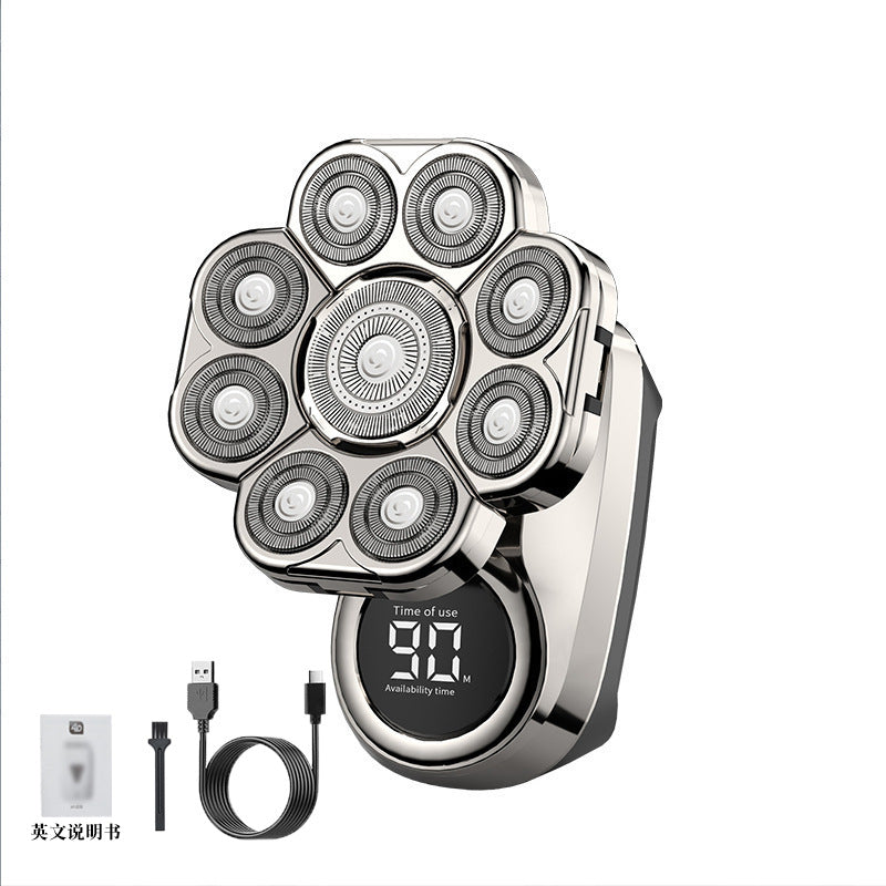 Electric Hair Clipper for Men with Rotary Blades, LED Display, Low Noise & Washable Blade Head