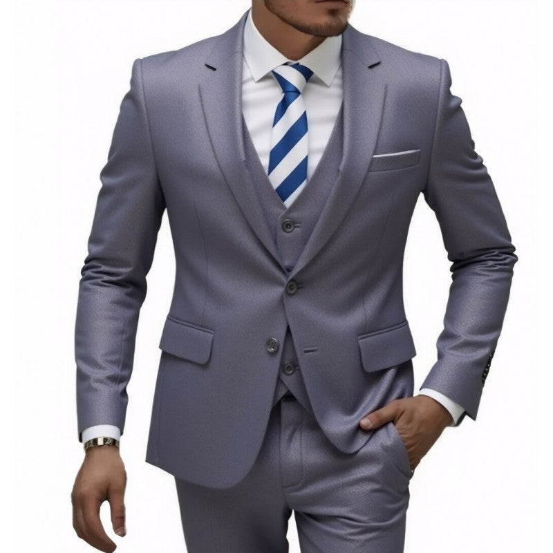 Men's Business Casual Suit Set for Wedding Dress Three-Piece Suit