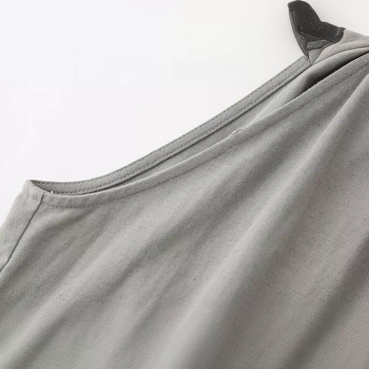 Fashionable temperament shell decoration gray camisole vest top for women