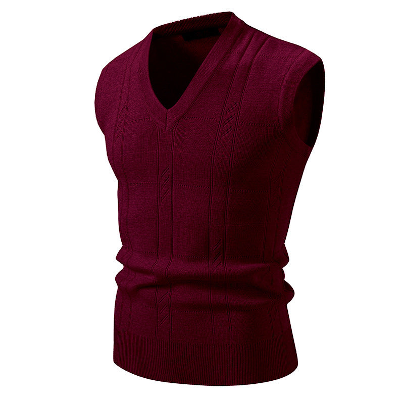 Trend Twist Knit Sweater Version V-Neck Casual Vest