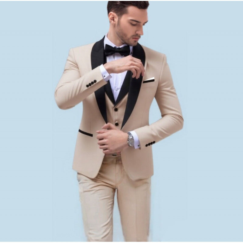 Big Size Men's Suit Set Business Formal Slim Fit Version Casual Tuxedo Two-Piece Set Groom Wedding Dress