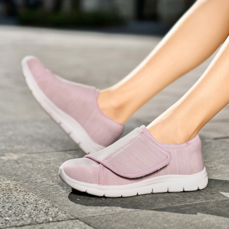 Mesh lightweight breathable Velcro women's shoes casual single shoes comfortable sports shoes for women
