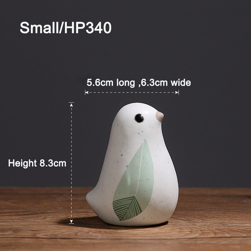 Ceramic Bird Figurines – Nordic Modern Bird Ornaments for Home Decor, Gifts for Bird Lovers