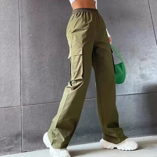 Baggy Cargo Joggers Pants – Women’s High Waist Casual Oversized Trousers UK Commute Style
