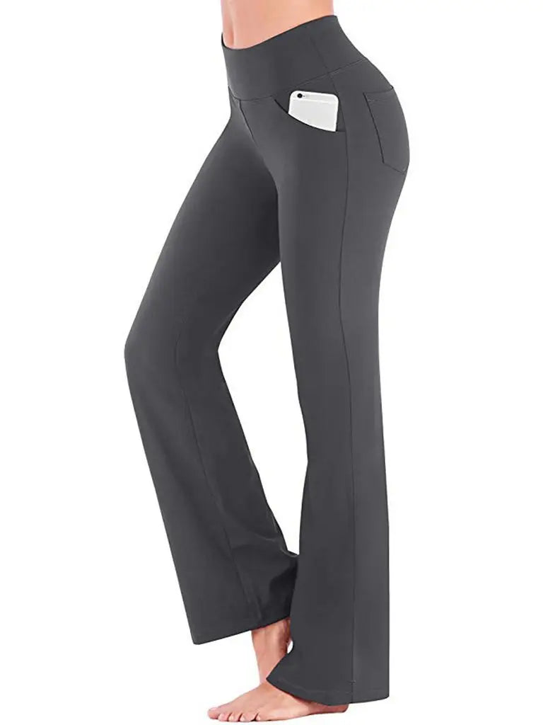 Women’s High Waist Flared Palazzo Pants – Elegant Slim Fit Career Trousers UK