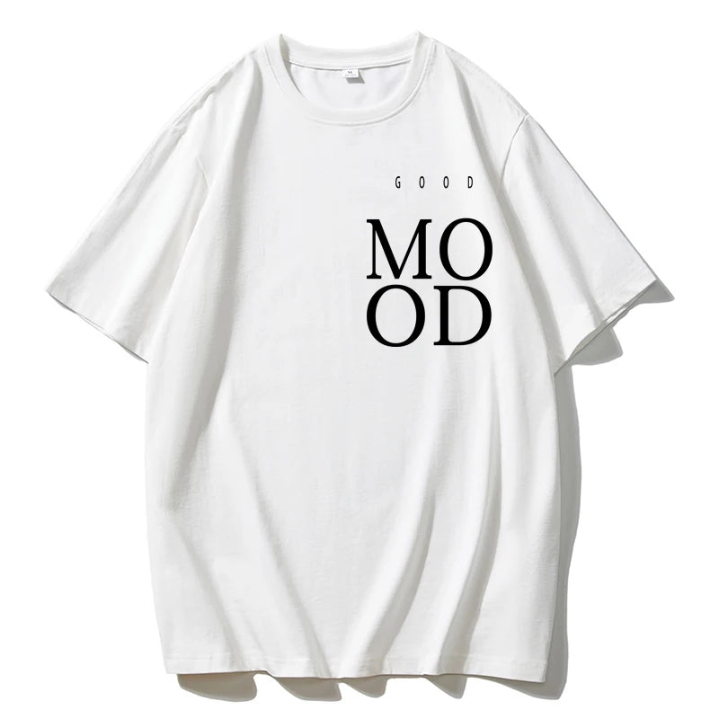 Simple Letter Print T-shirt – Blessyuki Women’s Cotton Plus Size Casual Harajuku Tee UK Summer