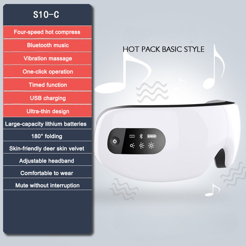 Eye Massager Mask – Heated Eye Compress with 36 Massage Techniques & Moisturizing Effect