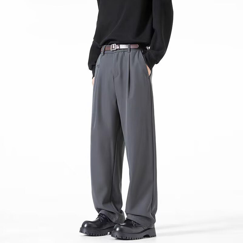 Casual hanging loose wide leg suit pants