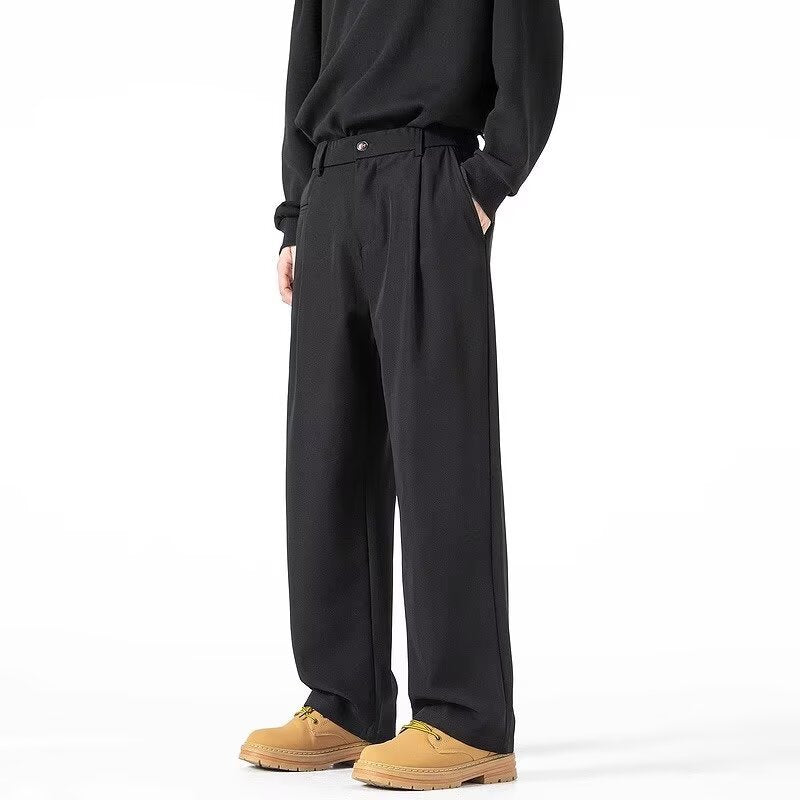 Casual hanging loose wide leg suit pants