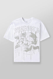 Summer American Skull Short Sleeve Loose T-shirt for Men