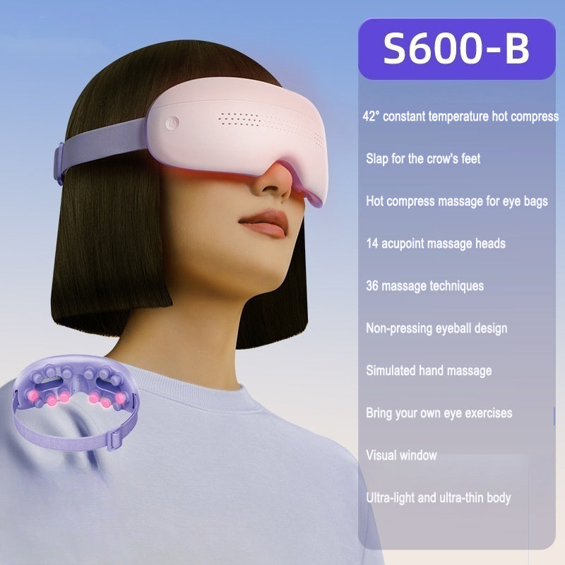 Eye Massager Mask – Heated Eye Compress with 36 Massage Techniques & Moisturizing Effect