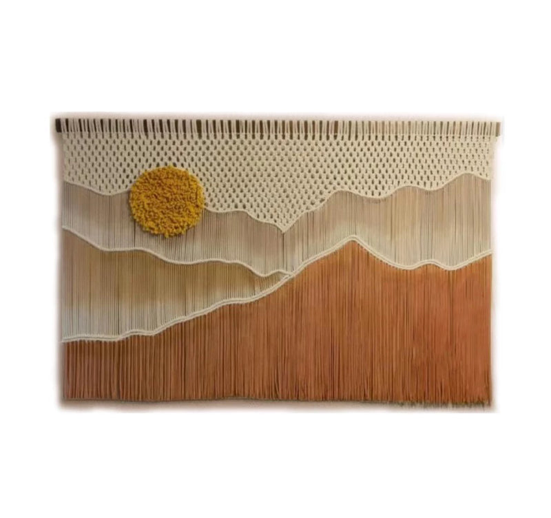 Handmade Woven Tapestry Wall Hanging – Dyed Landscape Cloth Wall Decor for Living Room