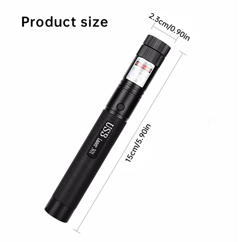 High Power Rechargeable Laser Pointer Pen – Green, Red & Violet Beam with USB Charging