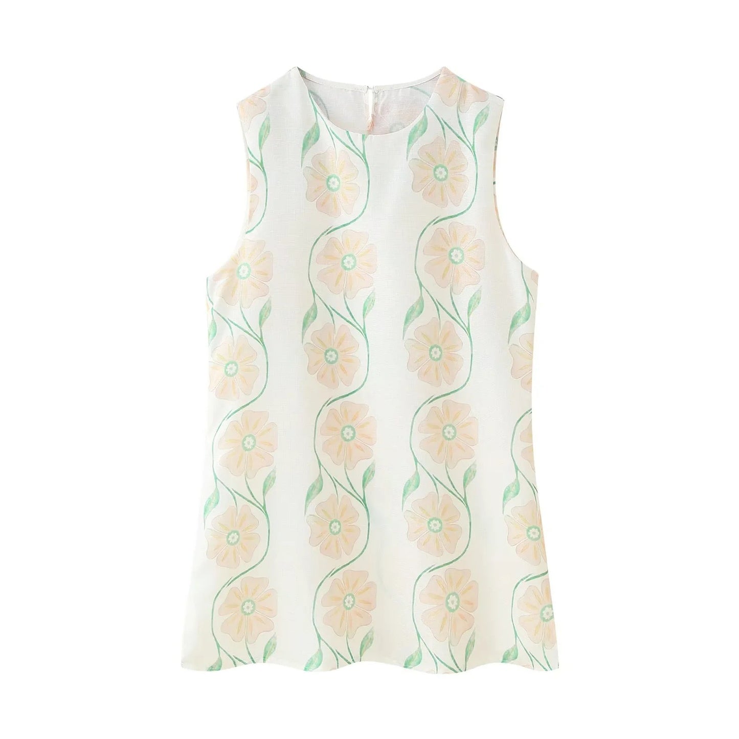 Women's Sleeveless Printed Short Dress